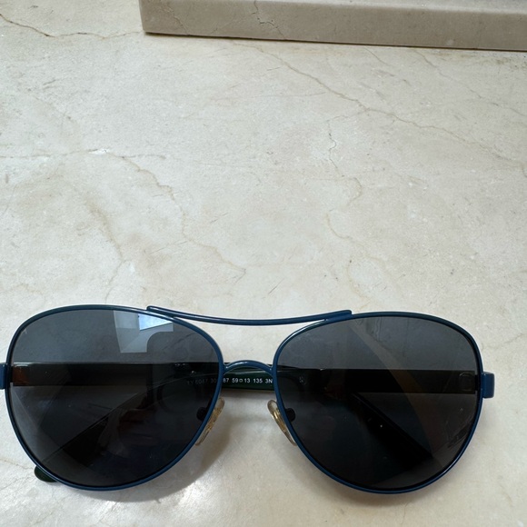 Tory Burch Blue frames and lenses Aviator Sunglasses - Picture 5 of 7